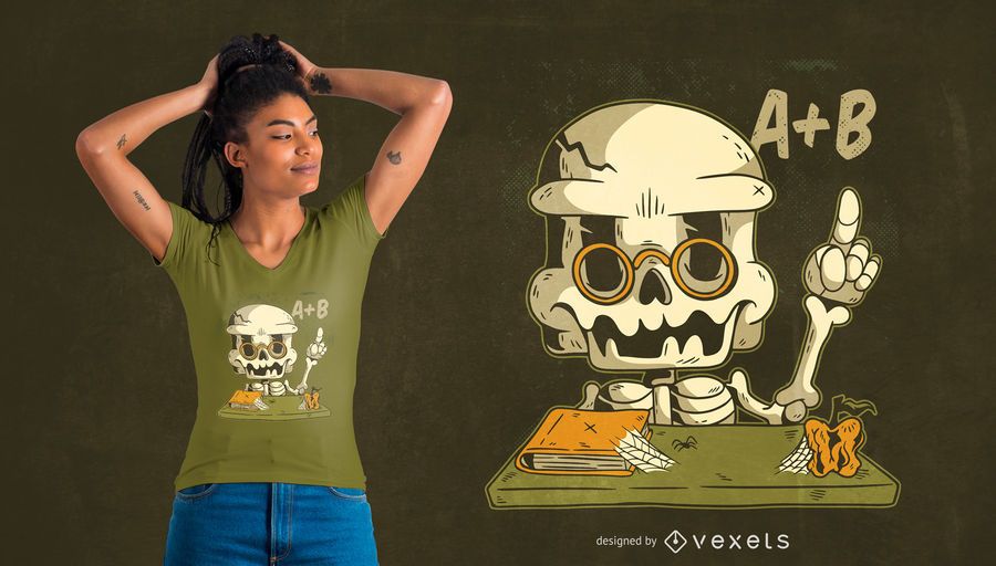 Teacher skeleton t-shirt design Teacher skeleton t-shirt design