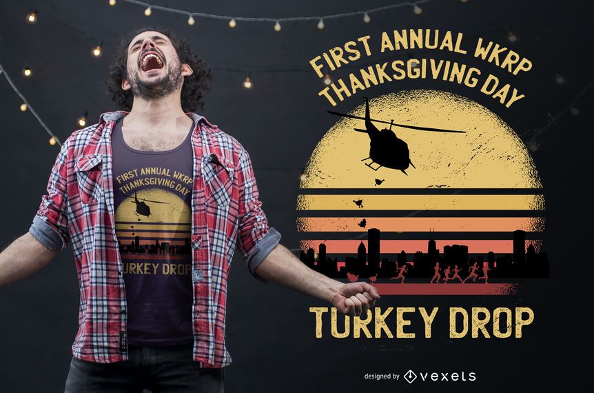 Turkey Drop Thanksgiving T-shirt Design Turkey Drop Thanksgiving T-shirt Design