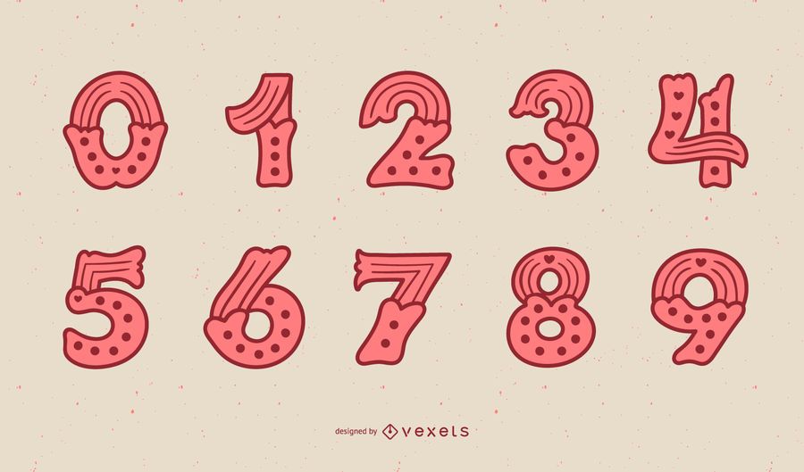 Valentine's Day Number Set Valentine's Day Number Set