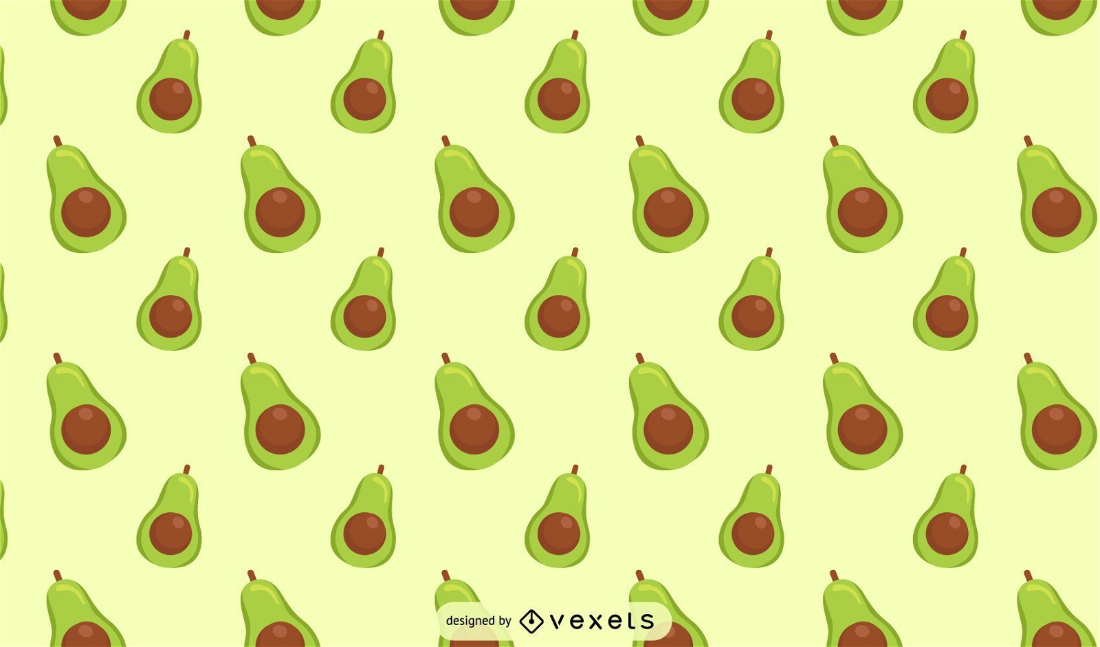 Avocado einfaches Musterdesign