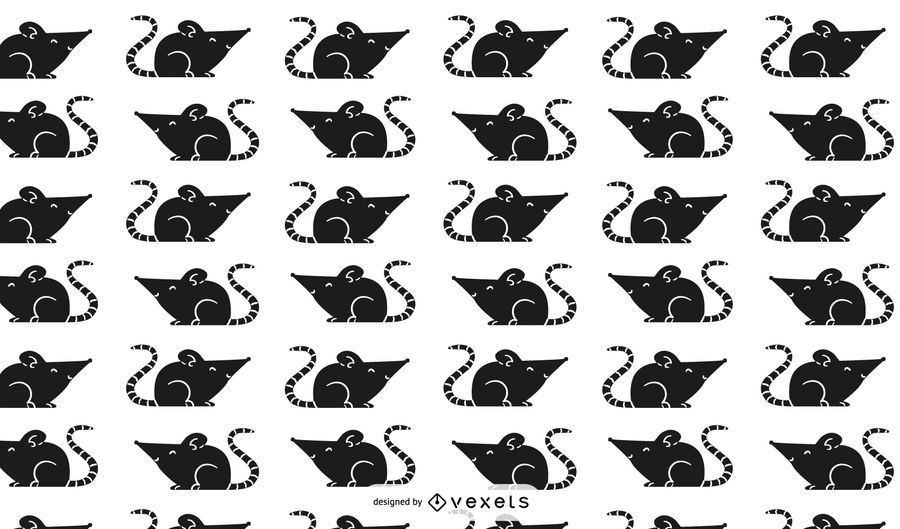 Rat silhouette pattern design Rat silhouette pattern design