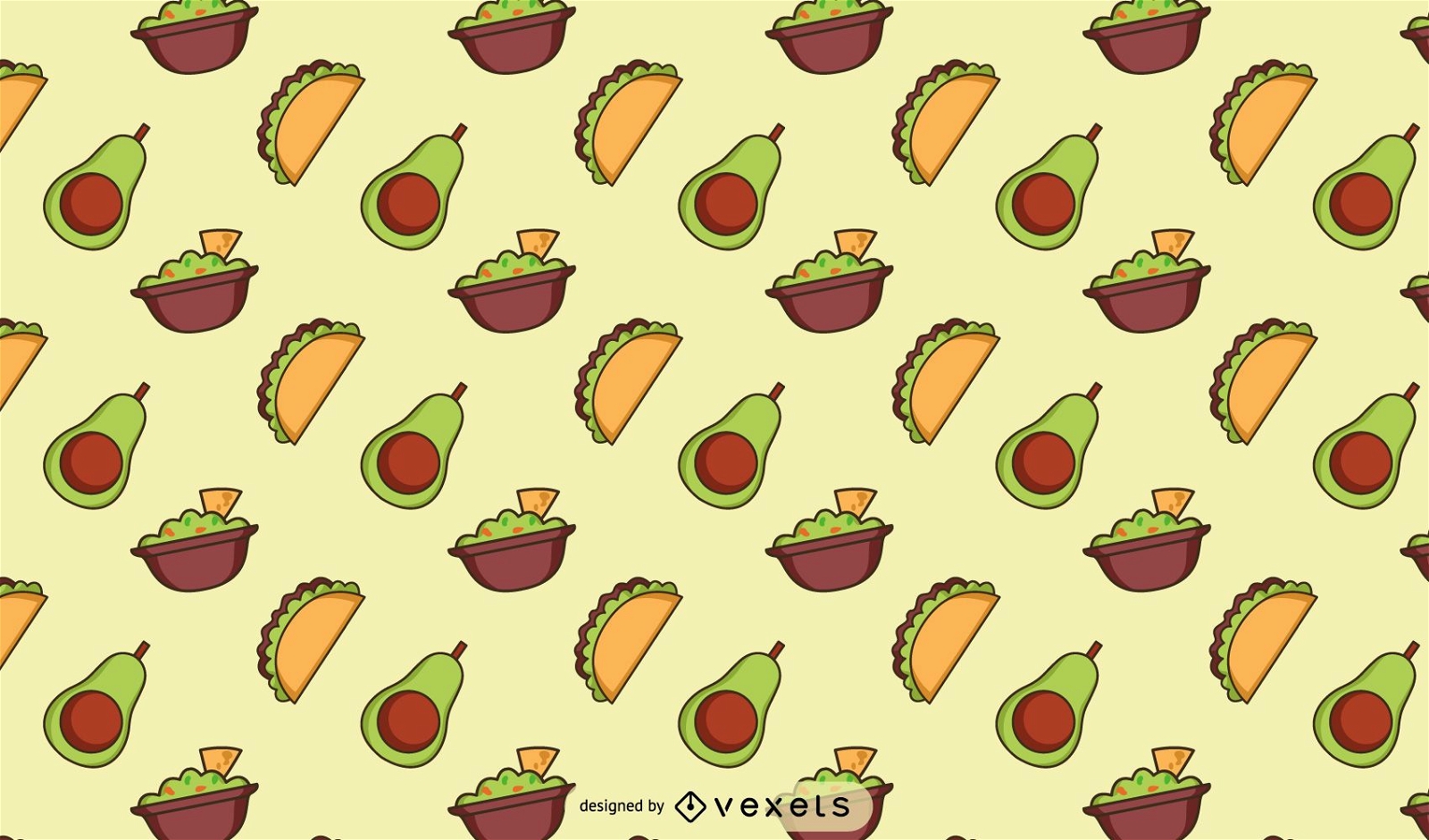 Mexican food pattern design