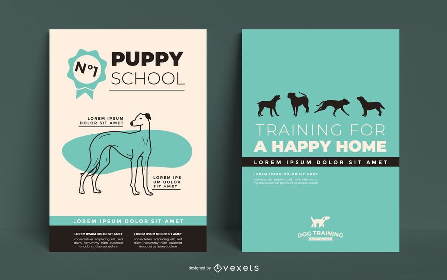 Dog training poster template Dog training poster template