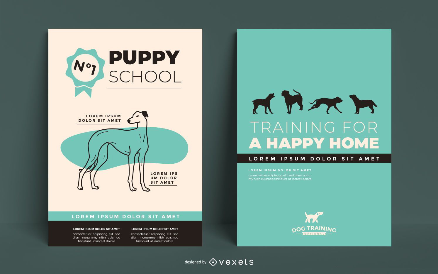 Dog training poster template