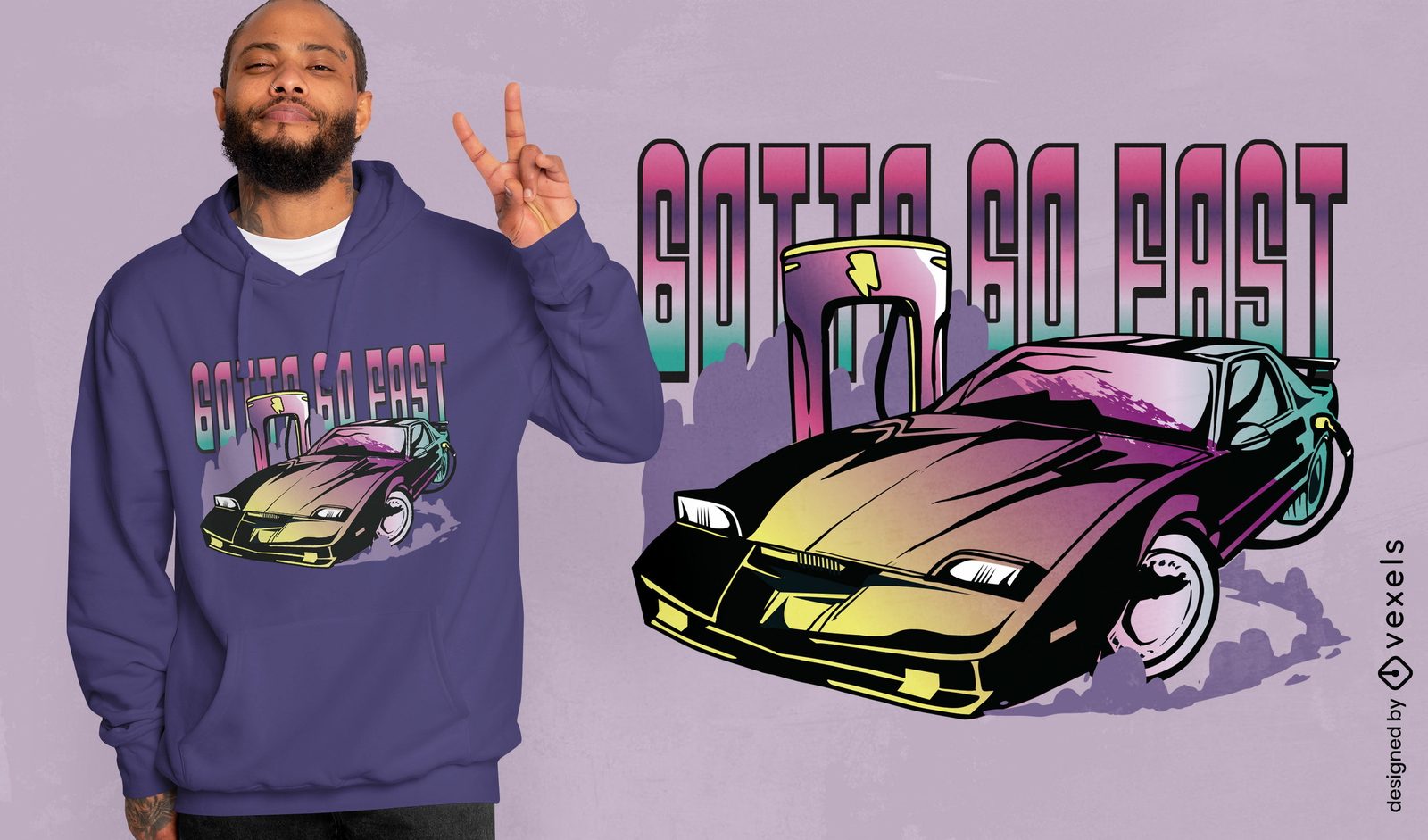 Design de camiseta com carregador de carro elétrico