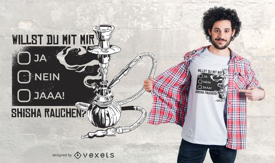 Shisha German Quote T-shirt Design Shisha German Quote T-shirt Design
