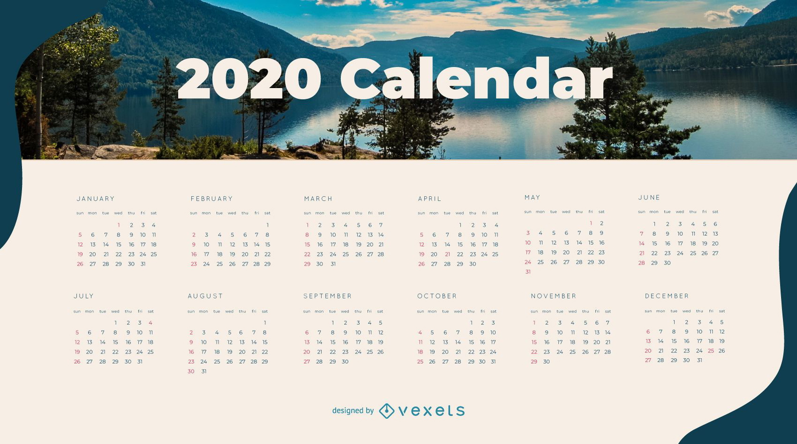 2020 Nature Calendar Design