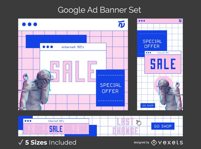 90s internet aesthetic banner set 90s internet aesthetic banner set
