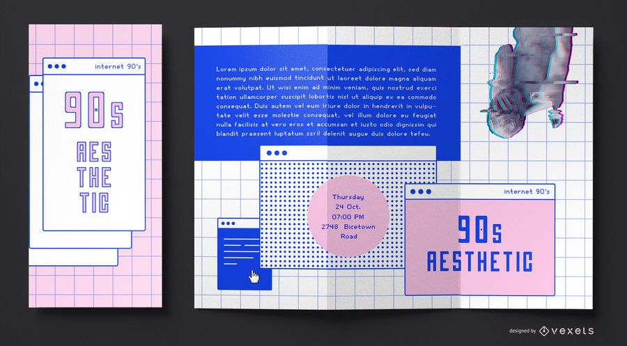 Folleto estético de internet de los 90 Folleto estético de internet de los 90