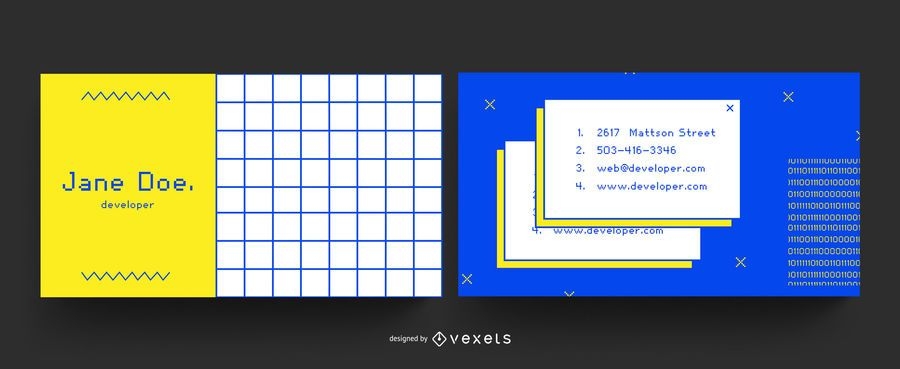 90s Internet Business Card - Vector Download