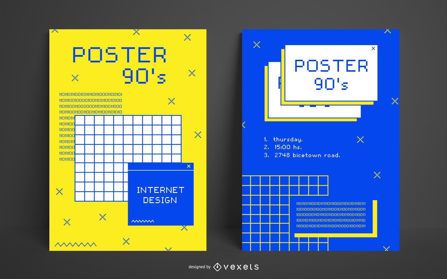 90er Jahre Internet Poster Vorlage