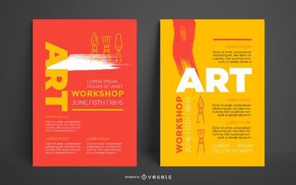 Art Workshop Poster Template Vector Download