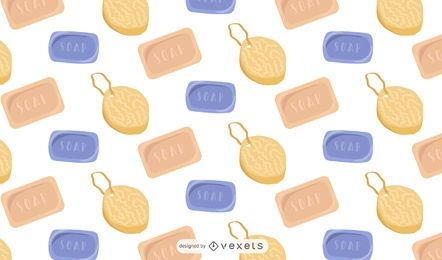 Soaps and sponges pattern design