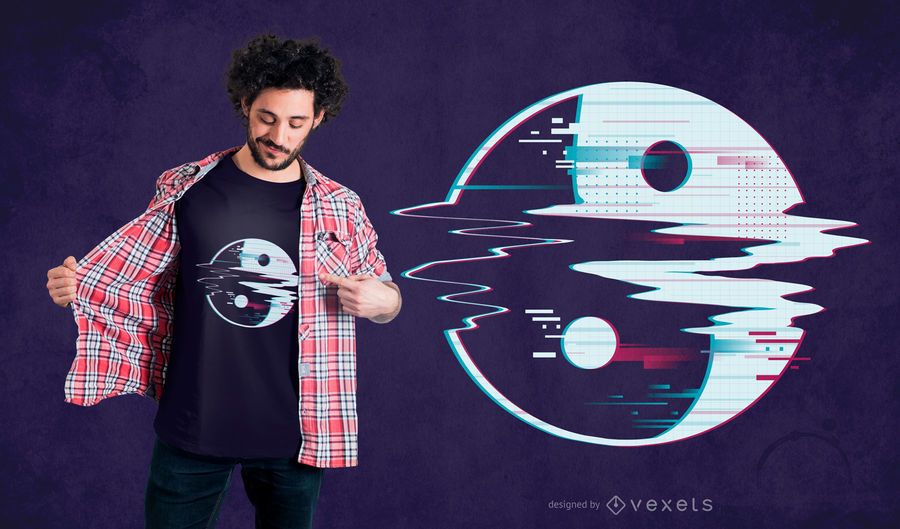 Yin yang glitch t-shirt design Yin yang glitch t-shirt design