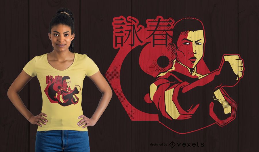 Design de t-shirt de Wing Chun Design de t-shirt de Wing Chun