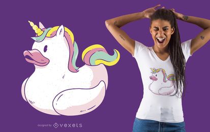 Diseño de camiseta de pato unicornio Diseño de camiseta de pato unicornio