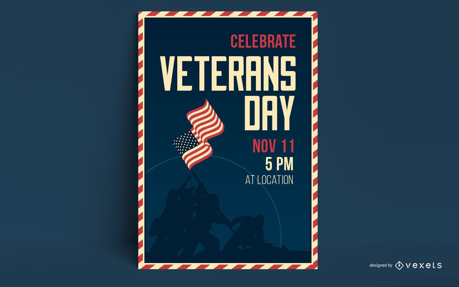 Veterans day poster template