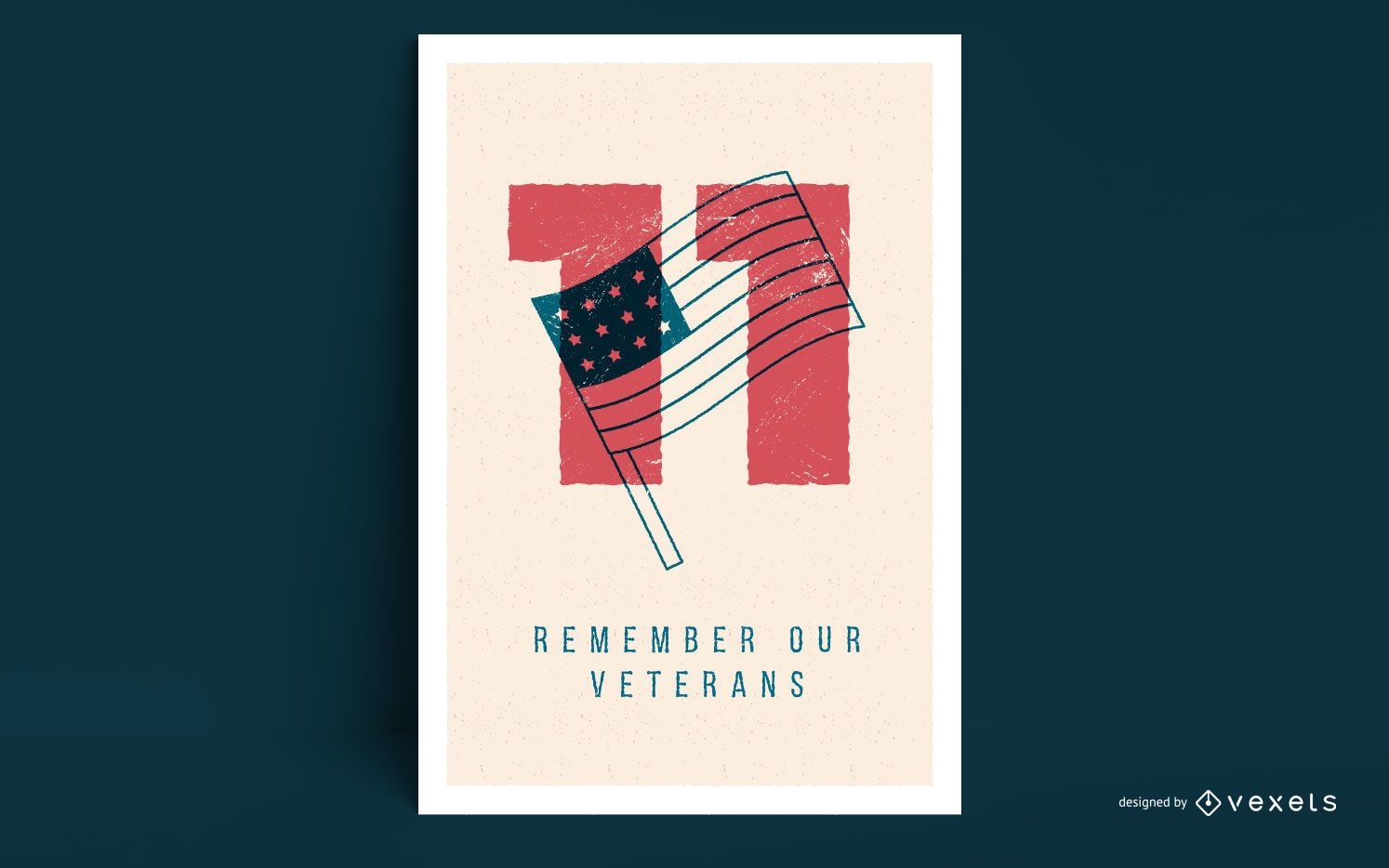 Remember our veterans day poster design