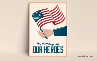 Veterans day editable poster