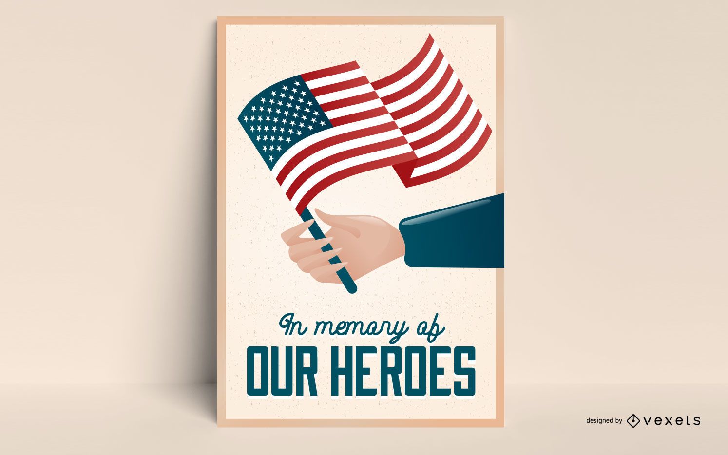 Veterans Day Editable Poster Vector Download