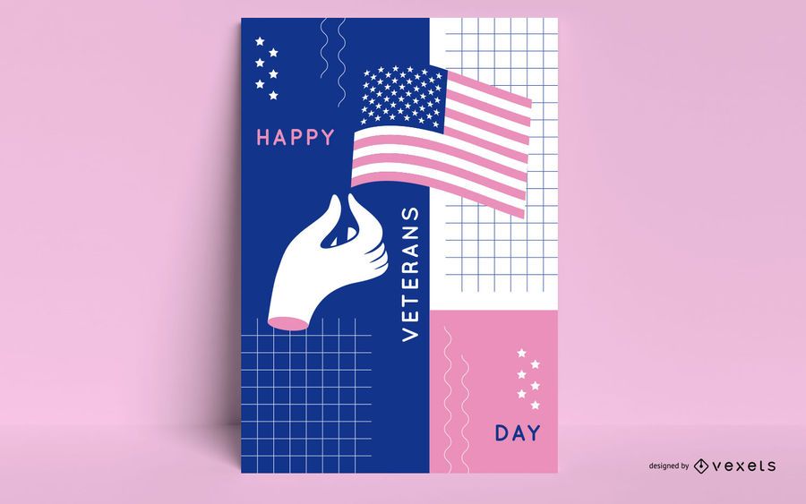 Veterans day abstract poster template Veterans day abstract poster template