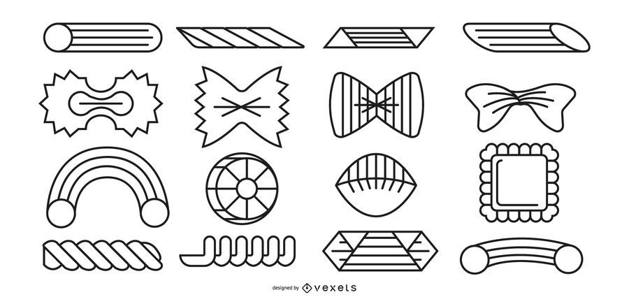 Pasta stroke collection Pasta stroke collection
