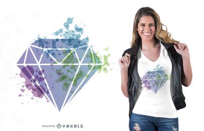 Aquarell Diamant T-Shirt Design
