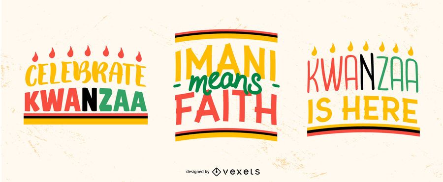Kwanzaa lettering set Kwanzaa lettering set