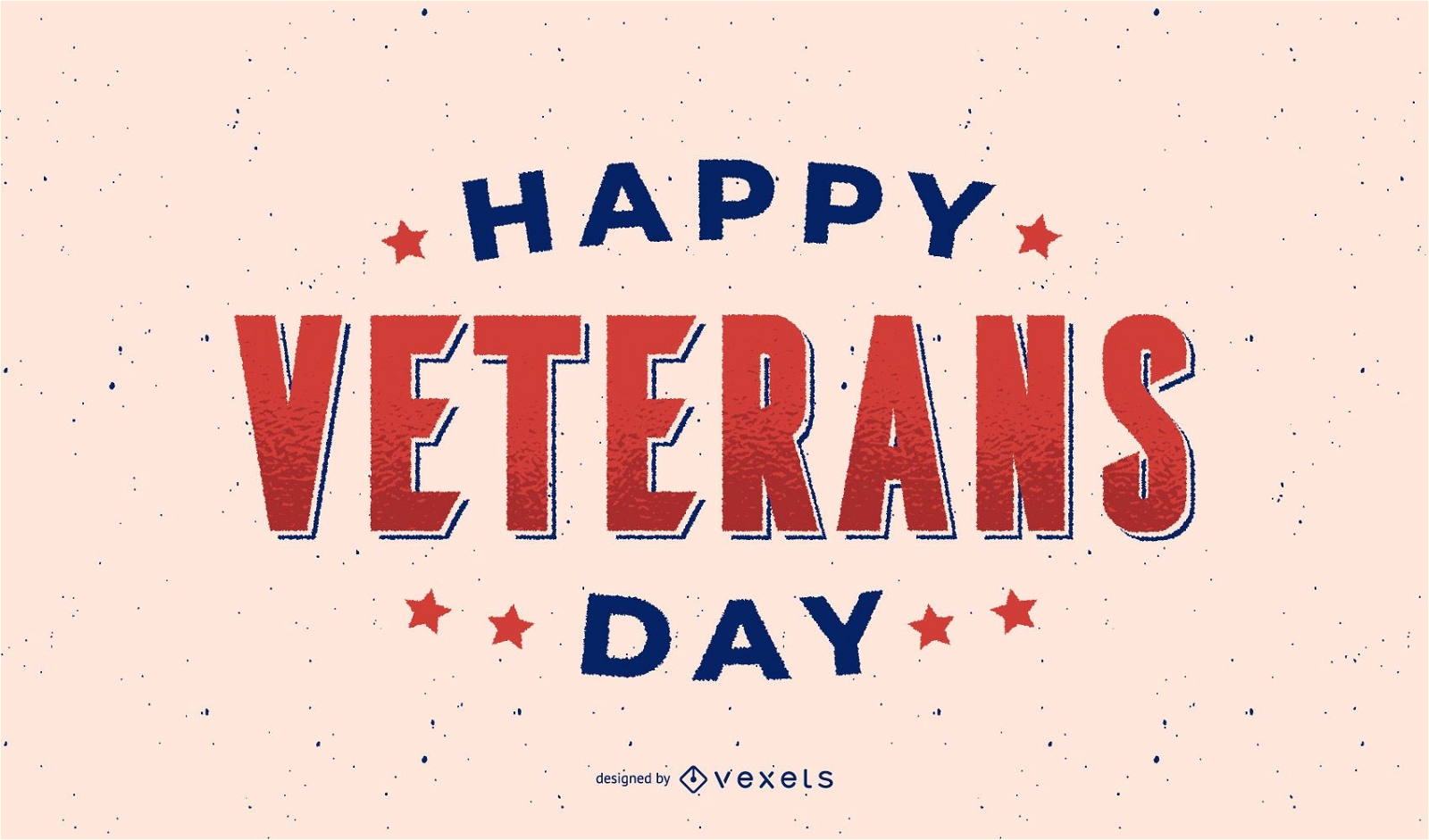 Happy veterans day lettering