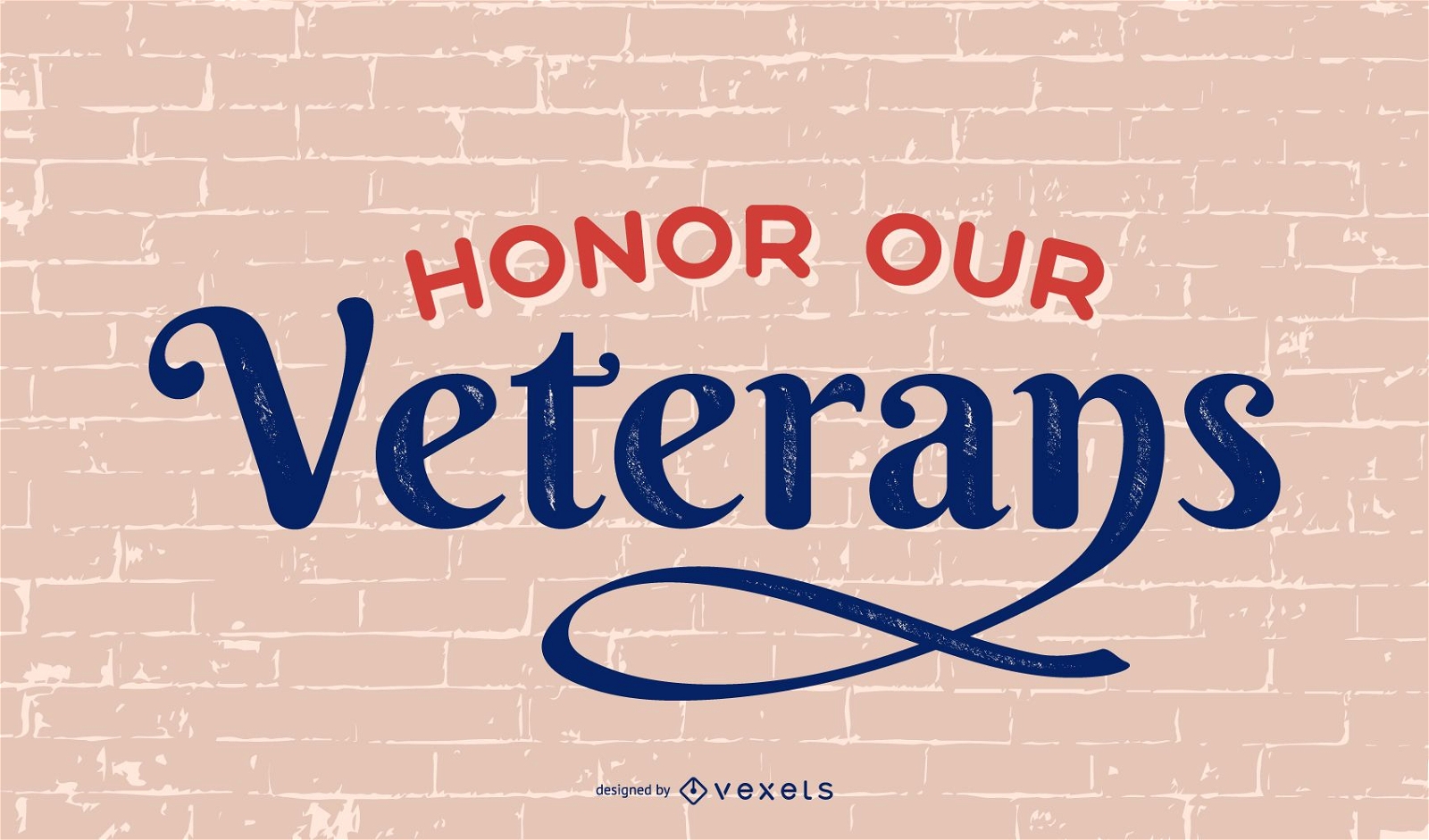 Honor our veterans lettering