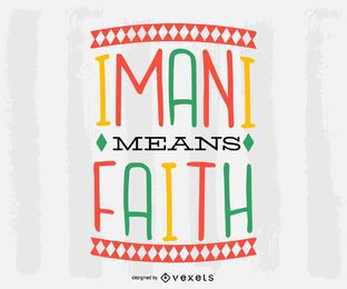 Kwanzaa Schriftzug Design
