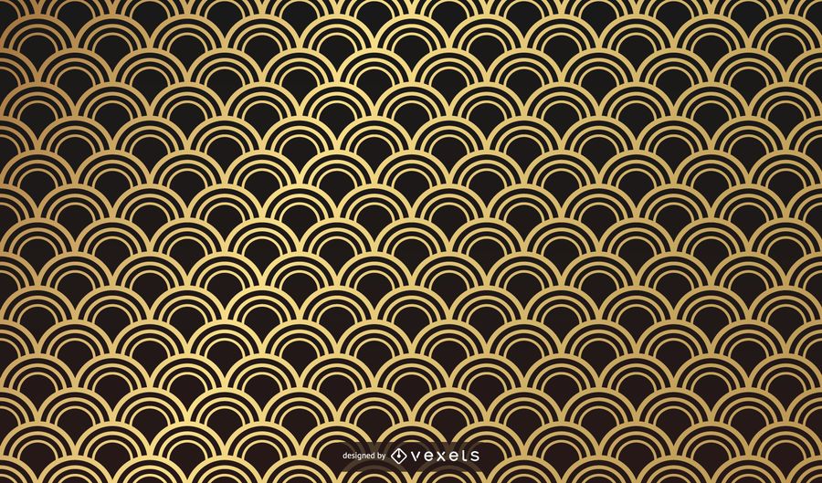 Desenho de padrão dourado asiático Desenho de padrão dourado asiático