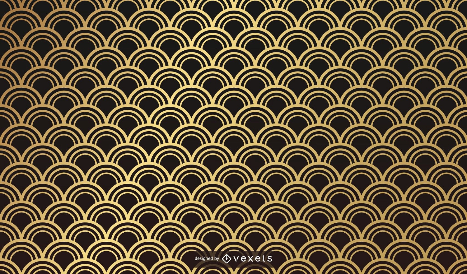 Asian golden pattern design
