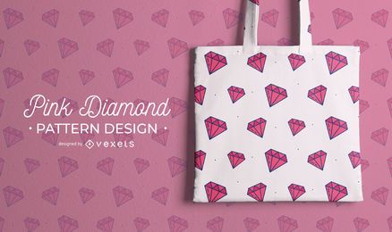 Design de padrão de diamante rosa Design de padrão de diamante rosa