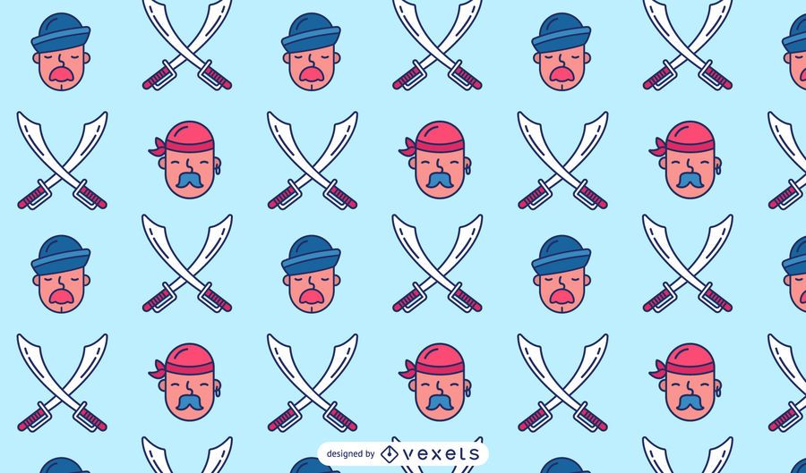 Pirate Sailor Pattern Design Pirate Sailor Pattern Design