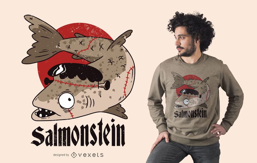 Diseño de camiseta Salmonstein Diseño de camiseta Salmonstein