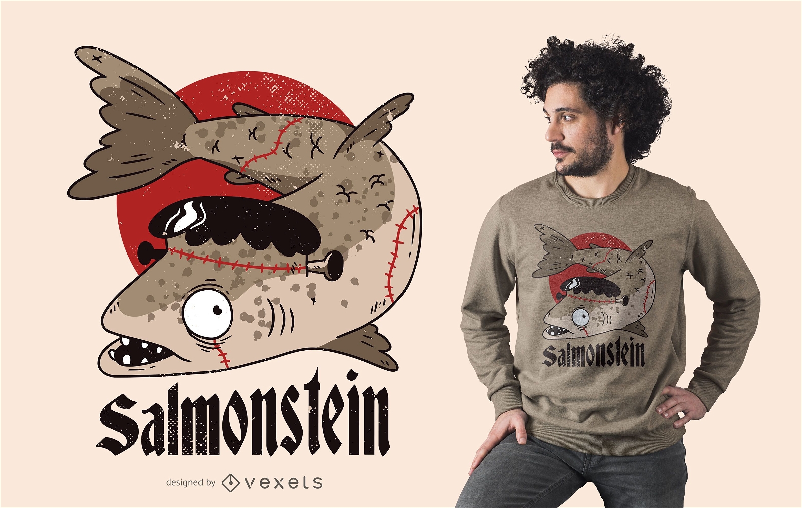 Salmonstein t-shirt design