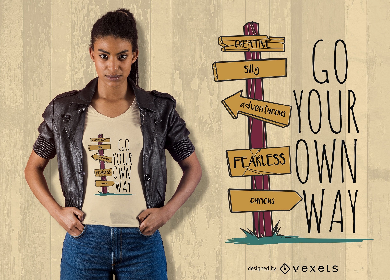 Your own way t-shirt design