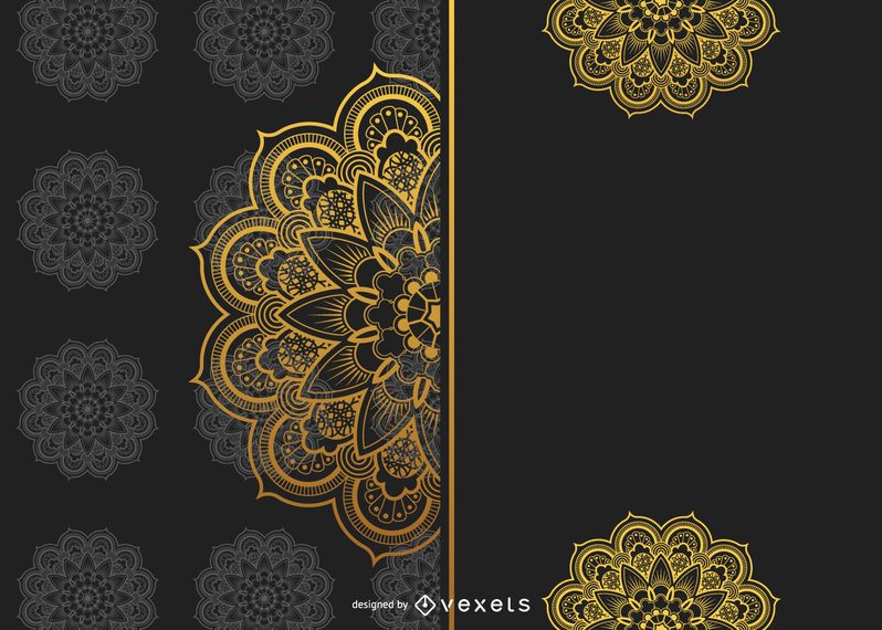 Design de fundo de mandala dourada Design de fundo de mandala dourada
