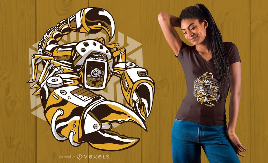 Steampunk Scorpion T-shirt Design Steampunk Scorpion T-shirt Design