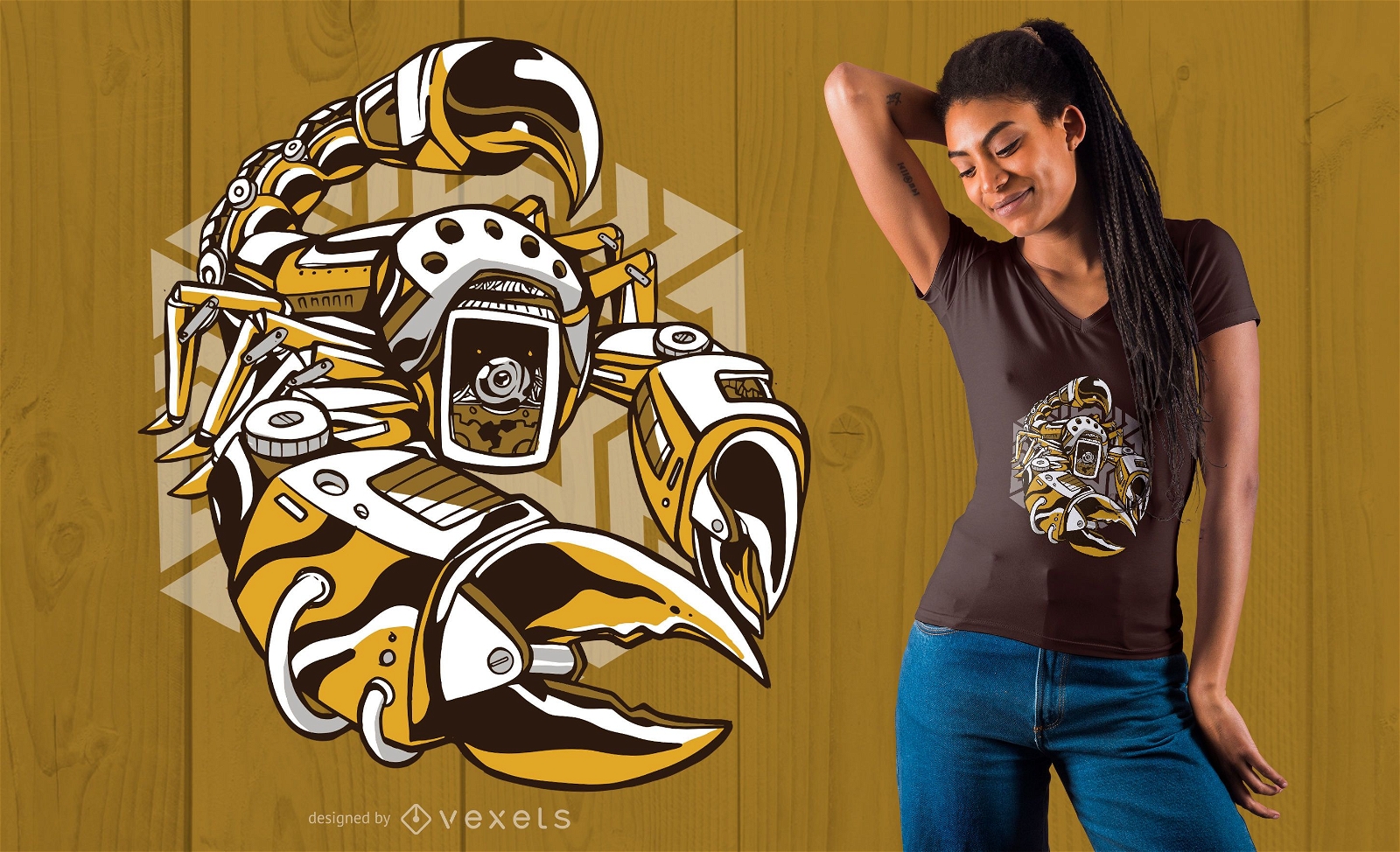 Design de camisetas Steampunk Scorpion