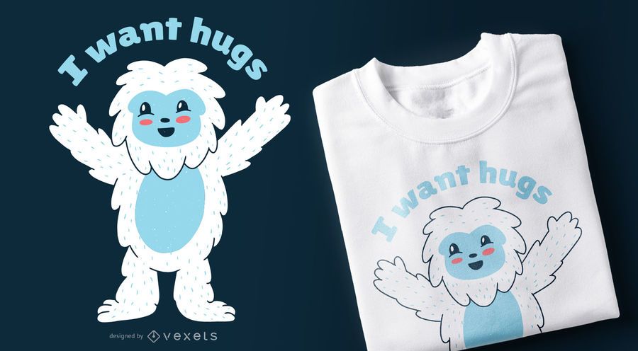 Sasquatch Hugs T-shirt Design Sasquatch Hugs T-shirt Design
