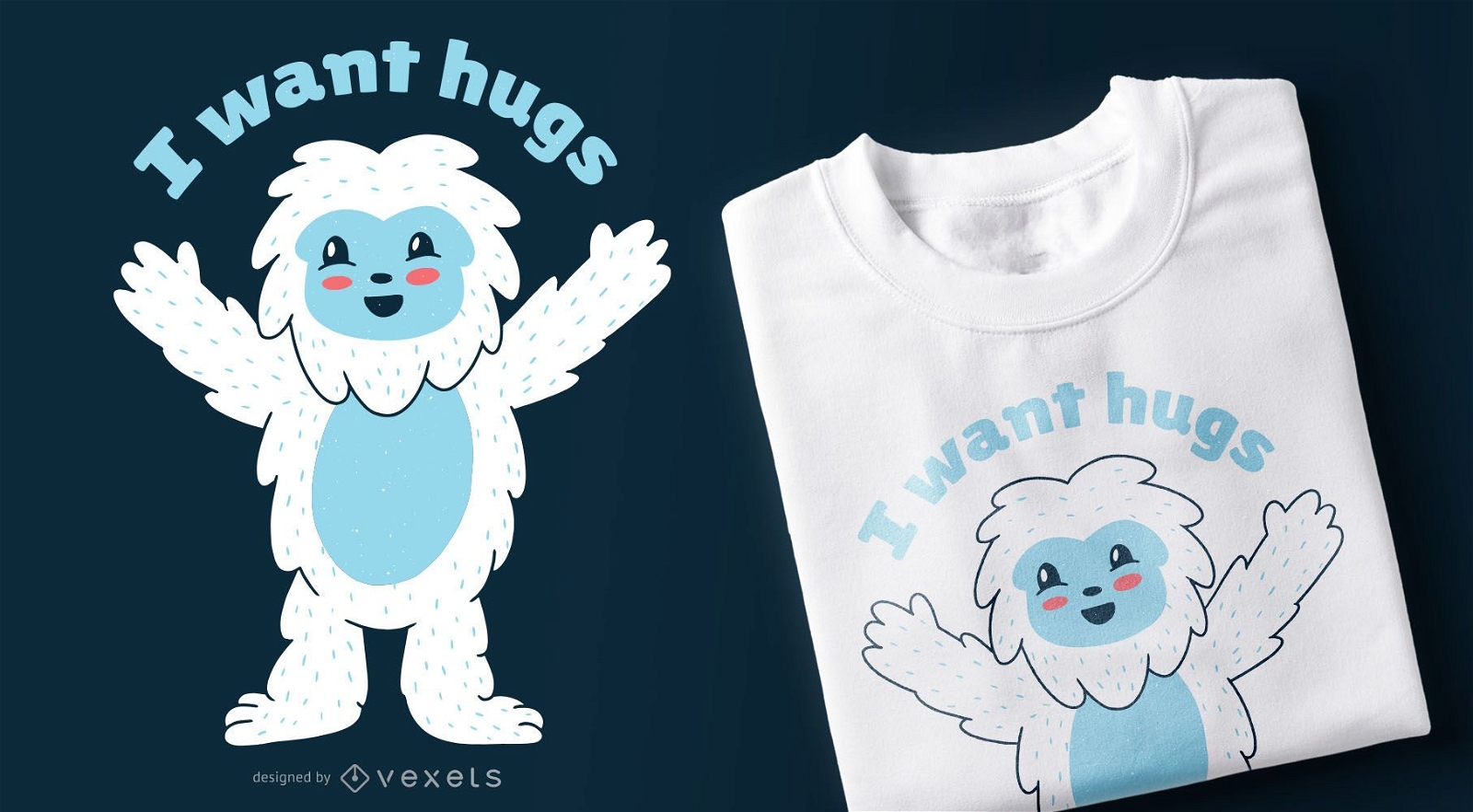 Design de camisetas Sasquatch Hugs