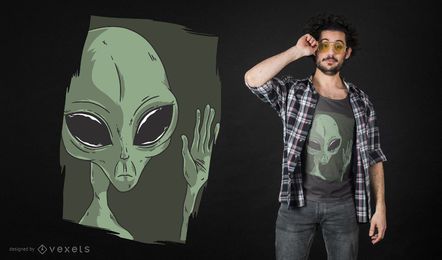 Diseño de camiseta que agita alienígena Diseño de camiseta que agita alienígena