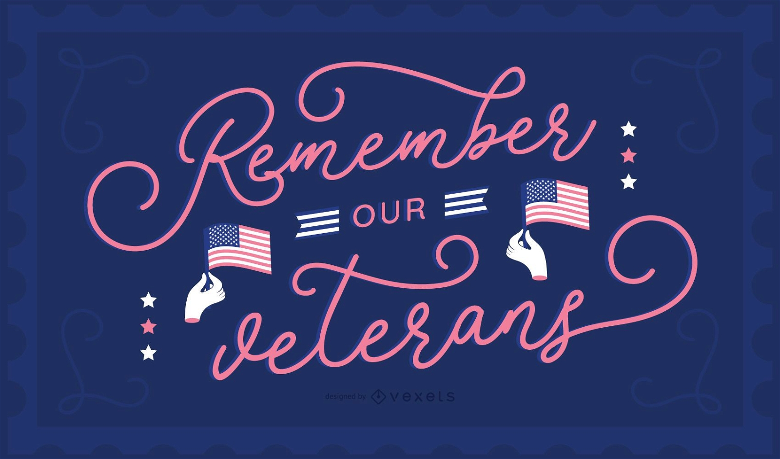 Veterans Day Lettering Background