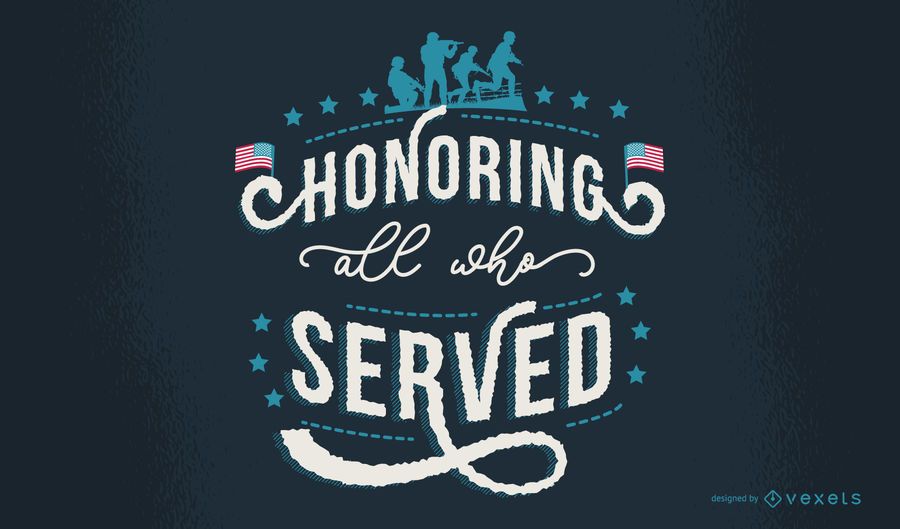 Fondo de pantalla de diseño de letras del día de los veteranos Fondo de pantalla de diseño de letras del día de los veteranos