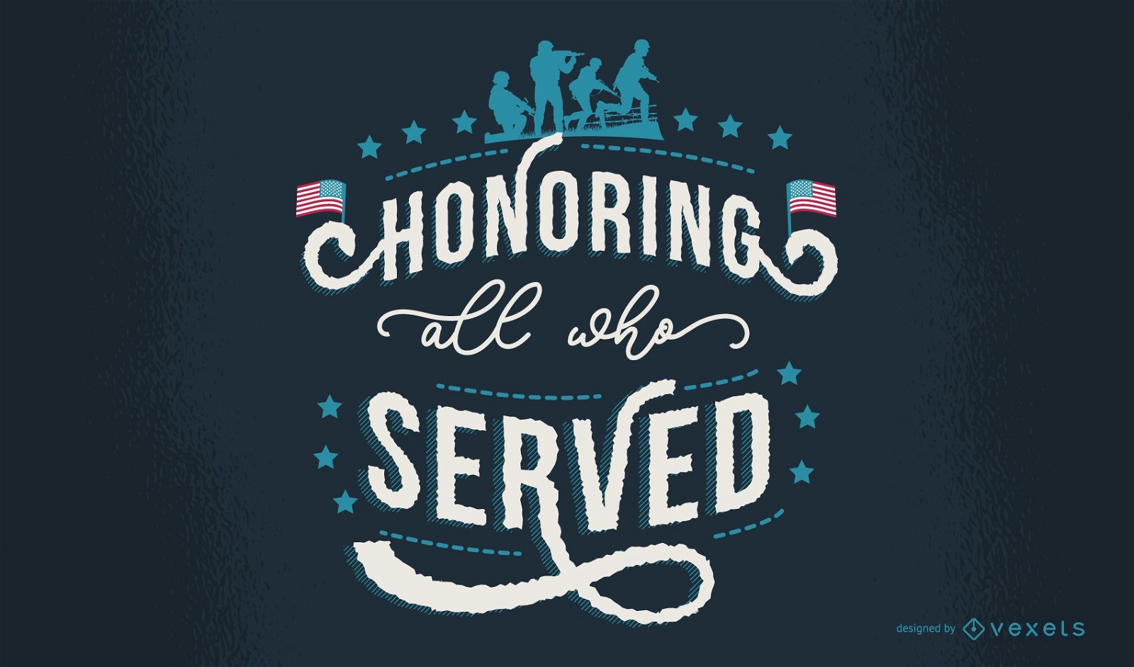 Veterans Day Lettering Design Wallpaper