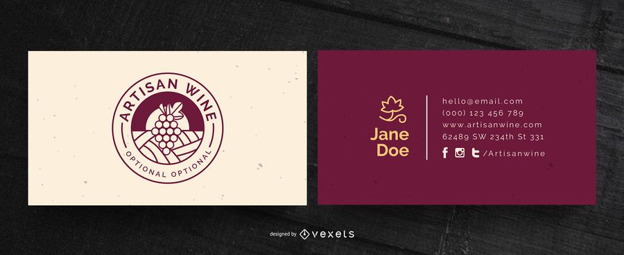 Wine business card design Wine business card design