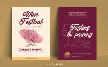 Wine business poster template Wine business poster template