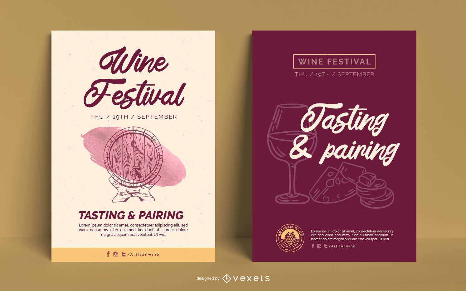 Wine business poster template